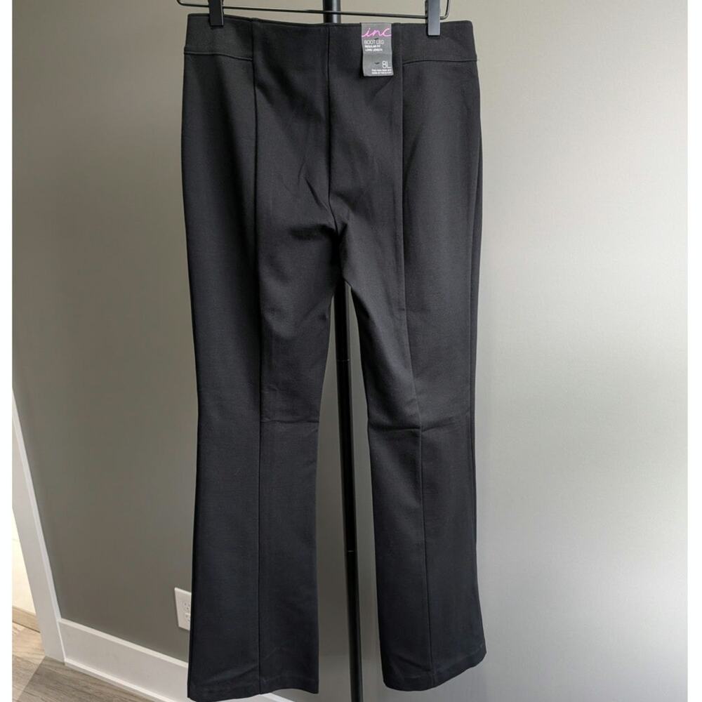 NWT INC International Concepts Black Boot Leg Regular Fit Pants Size 8 Long - Picture 3 of 6